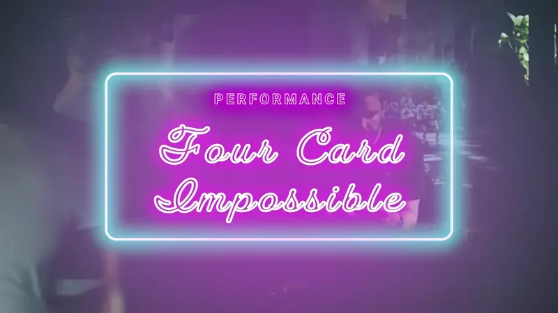 Quatre cartes Impossible de rangs Earl, tours de magie