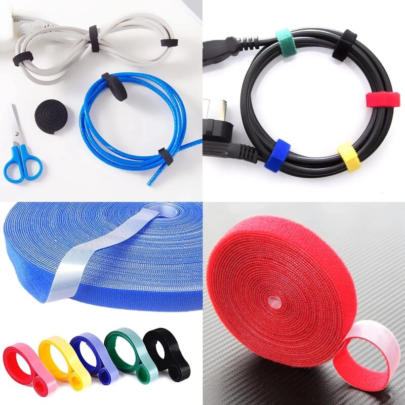 1/5M Cable Organizer gestione dei cavi Wire Winder Tape auricolare Mouse Cord Management Ties Protector per iPhone Xiaomi Samsung