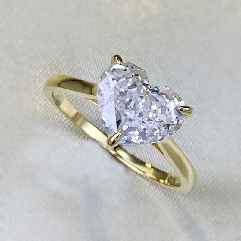 2024 nowy pierścionek ze srebra próby 925 z wysokiej wysokiej jakości cyrkonia inkrustowanymi miłością kształtowny i wszechstronny, elegancki i niepowtarzalny styl