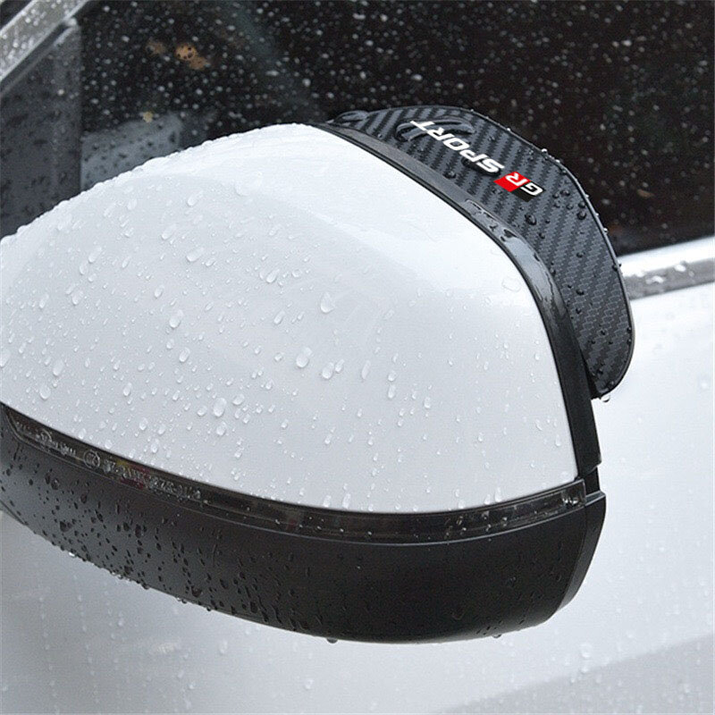 2pcs Carbon fiber Car Rearview Mirror Rain Eyebrow Sticker For Toyota GR Sport Gazoo Racing Supra Corolla Auris Camry Parts 86
