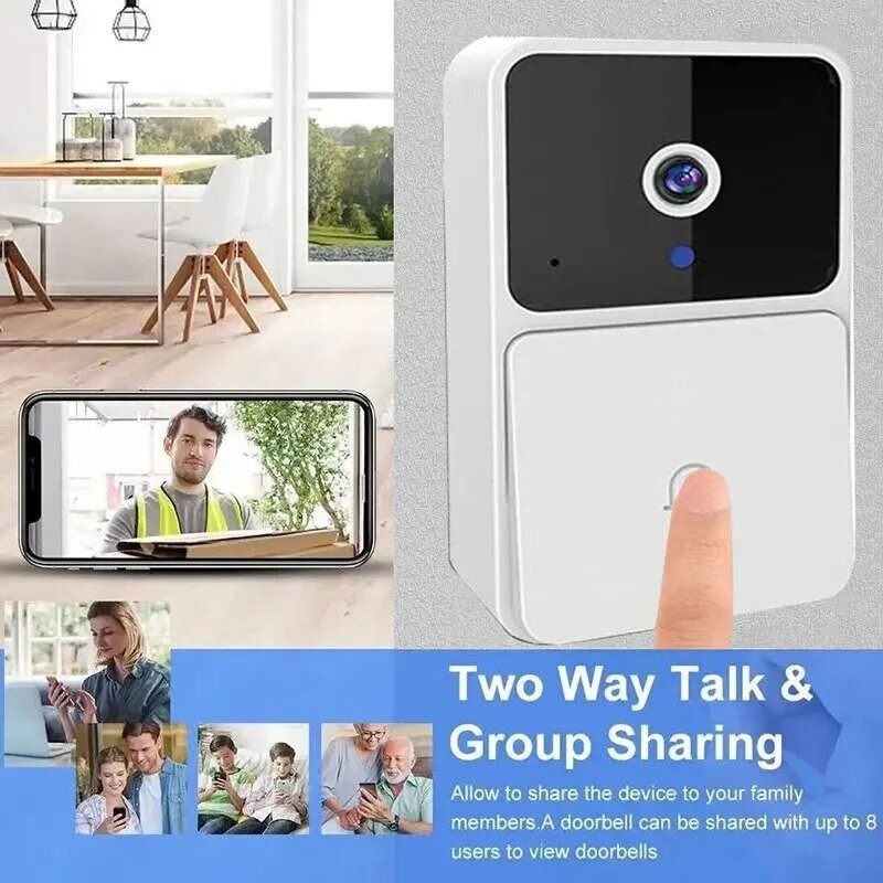 WIFI Video Doorbell Camera Night Vision Smart Home Security DoorBell Two Way Intercom Voice Change Wireless Doorbell Waterproof
