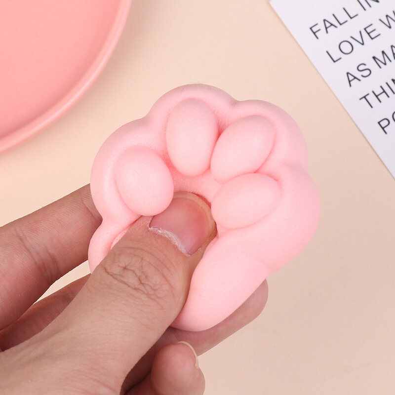 Nowe modele mały kot łapy śliczne różowe stopy kota powolne powracanie do kształtu mokre miękkie palce ssące szczypta zabawki dekompresyjne gniotka uwalniania