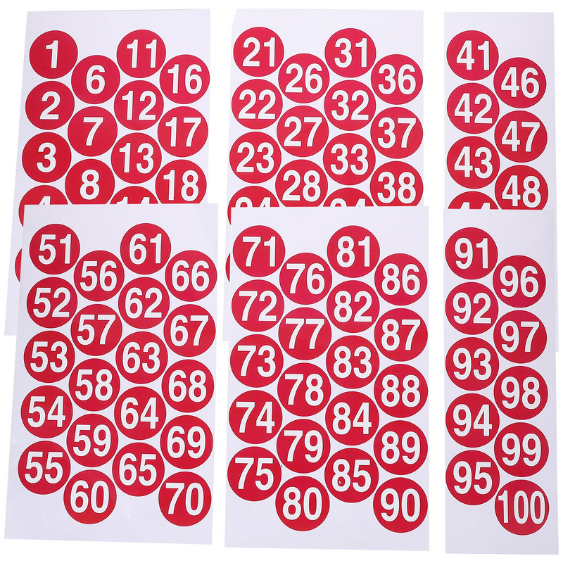 Digitale Nummerstickers Etiketten Zelfklevende Nummers Genummerd Emblemen Voor Kantoorpost