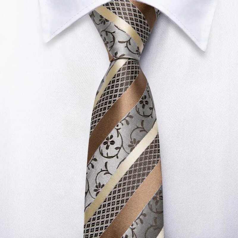 Hi-Tie corbata de seda para niños y niñas, corbata sólida de champán, corbata de 120CM de largo y 6CM de ancho, corbata de uniforme para estudiantes