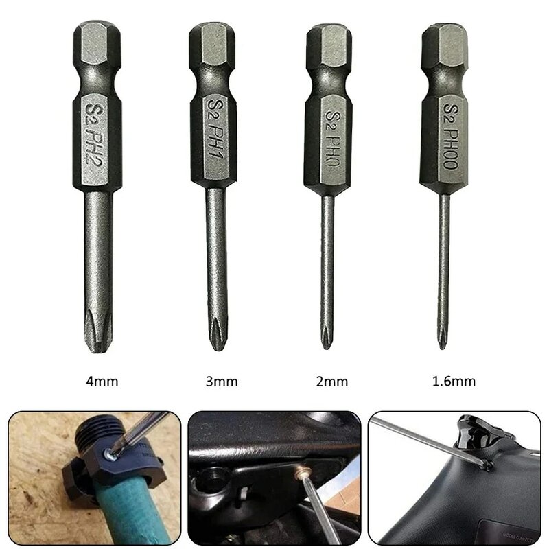 High Quality Screwdriver Bits 1/4 Hex Shank Grey Hand Screwdrivers Hand Tools Magnetic Bits Multifuctional PH00