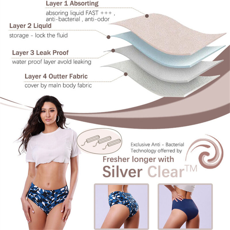 Celana dalam menstruasi untuk wanita celana dalam wanita aliran melimpah celana dalam menstruasi dapat dicuci celana fisiologis anti bocor wanita