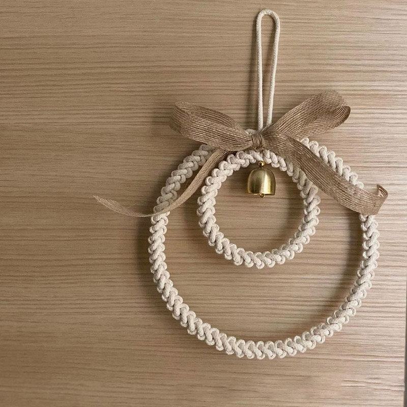 Bell Hanging Pendant Gym Baby Toy Wall Chime Door Ornament Toys Play Decoration Macrame Ornaments Wooden Catcher Child Home Decr