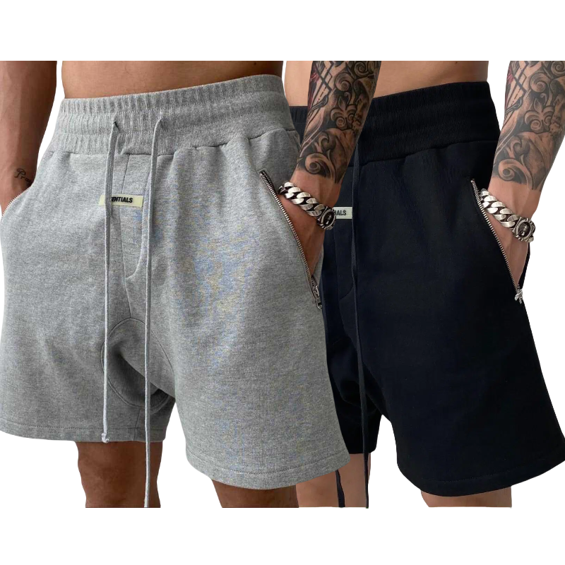 2024 new Summer Fashion Sports and fitness Breeches Sweatshorts Male Sports Loose zippered pocket Breathable Shorts Pants men's