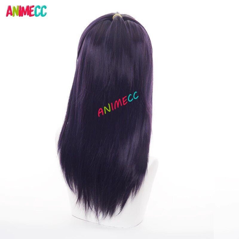 ANIMECC-Perruque de Cosplay Synthétique Violet Foncé Iori Utahime, Anime Jujutsu, Bonnet Ultraviolet, Rosenet, Degré de Chaleur