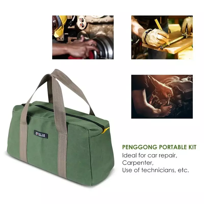 Durable Thick Canvas Pouch Tool Bags Storage Organizer Instrument Case Portable For Electrical Tool Tote Bag Multifunction Case