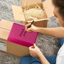 핑크 버블 메일러 버블 패딩 우편물 봉투 우편물 폴리 포장용, 자체 도장 배송 가방 버블 패딩, 100 개, 신제품