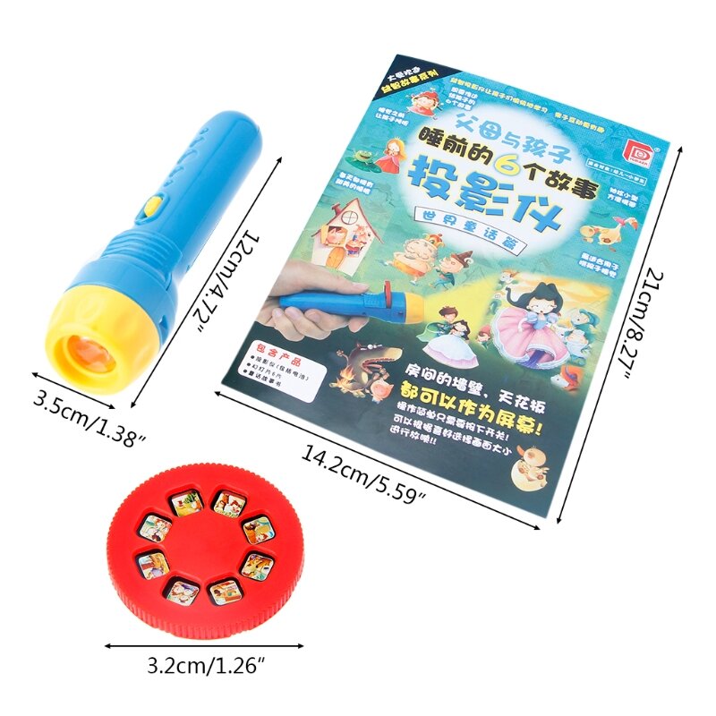 Lámpara para niños, proyector antorcha deslizante con imagen clara, juguete interactivo para e hijos, enseñanza para y