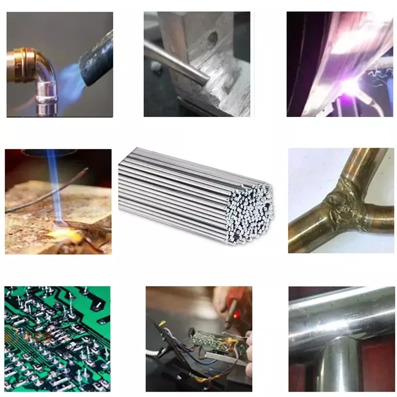 Varillas de soldadura de acero inoxidable, Kit de agente de reparación de aluminio, baja temperatura, 100/10 piezas
