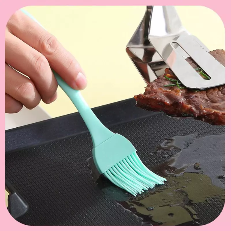 Food Grade Silicone Oil Brush BBQ Barbecue Brush Kitchen Pancake Silicone Brush Small Sauce Brush Non-linting Baking Tools