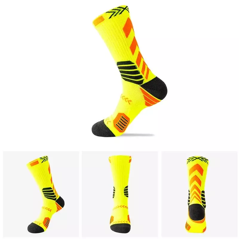 Calcetines deportivos de algodón transpirables para ciclismo, calcetín aerodinámico para correr, senderismo, Camping, fútbol y baloncesto, Unisex
