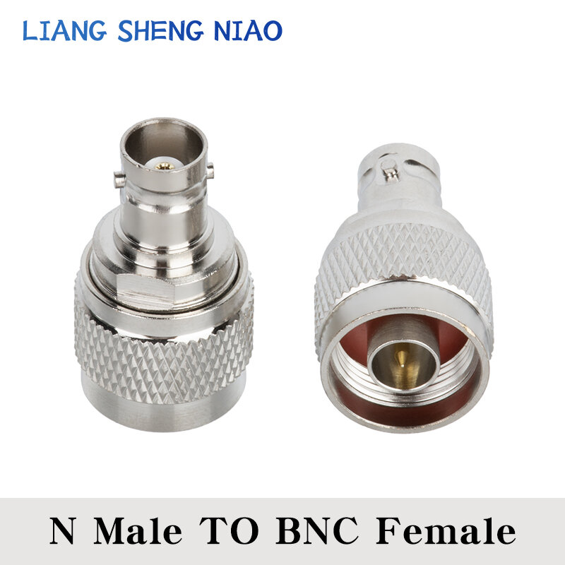 Conector piezas N macho a BNC hembra, conector coaxial RF, adaptador recto L16, 1 unidad