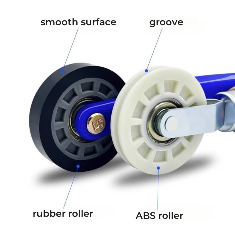고무 휠 핸들 롤러 LED 스트립 조명 설치 도구, 알루미늄 프로파일 실리콘 테이프, 고정 하드 바 램프 마운트 액세서리, 6-8mm