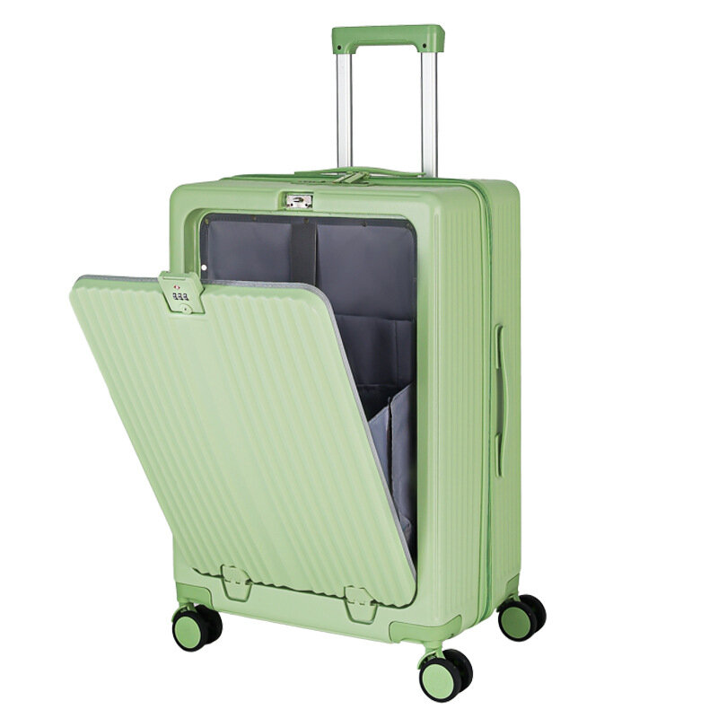 PLUENLI walizka z otwieranym wieczkiem bagażowa studenta o dużej pojemności uniwersalna walizka na walizka na kółkach z hasłem