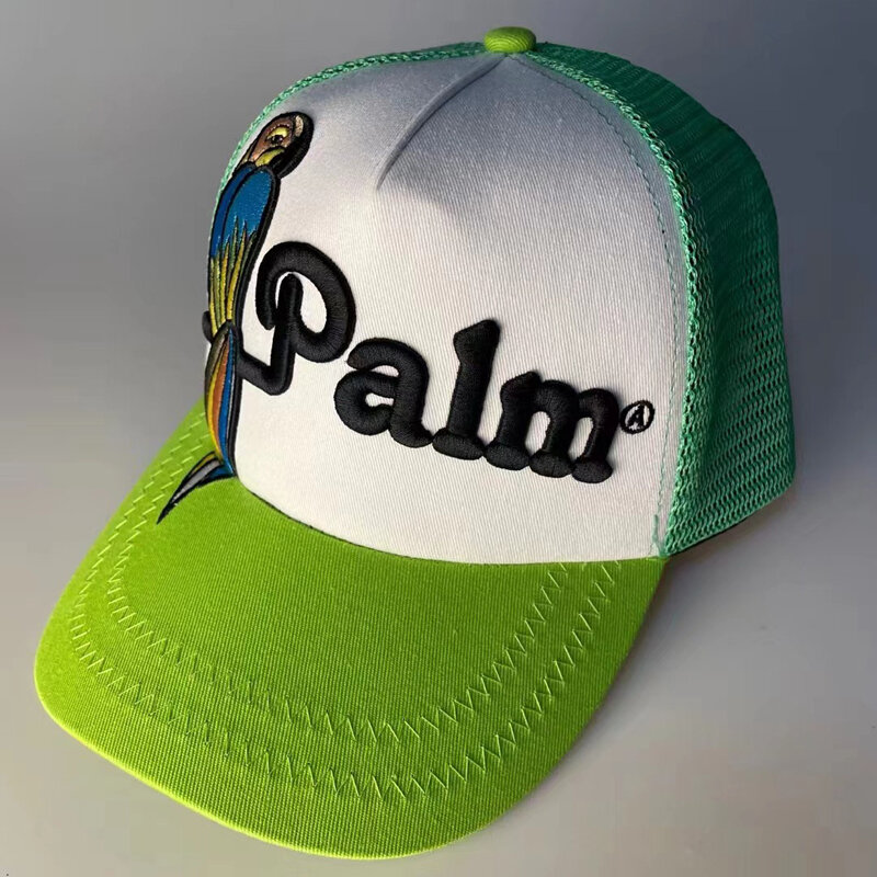 Gorra de béisbol bordada con letras 3D de pájaros coloridos para hombres y mujeres, sombrero de camionero de malla, sombrero de sol informal, Hip Hop, alta calidad