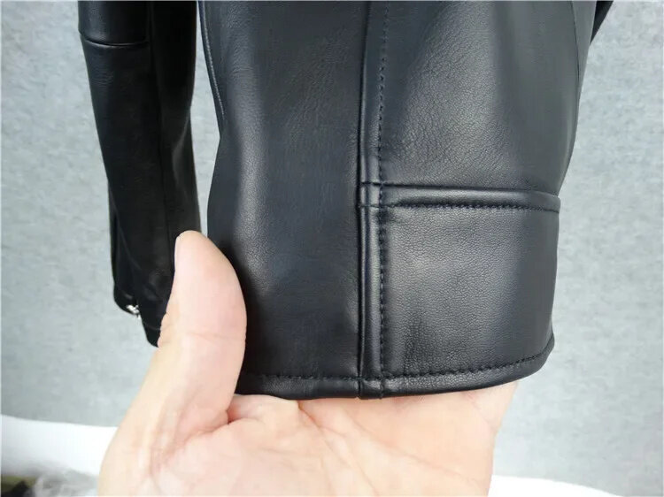 Cappotto in pelle di pecora con cera d'olio giacca in vera pelle da donna Femme Top Layer abbigliamento naturale giacche da moto femminili