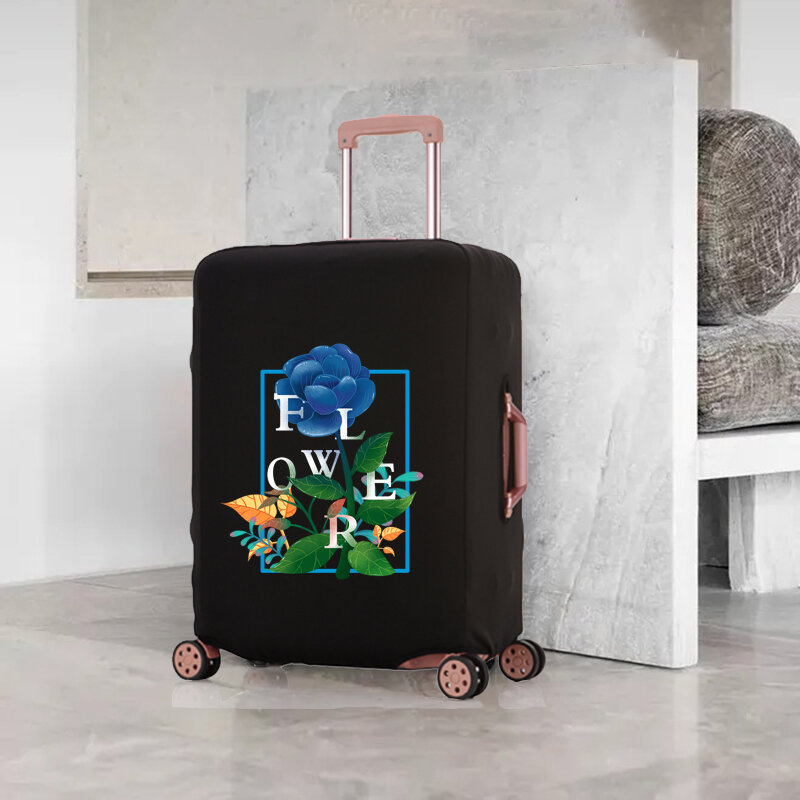 Juego de maletas de viaje con patrón de flores, cubierta protectora resistente a los arañazos, equipaje más grueso, accesorios de viaje adecuados para for18-32 pulgadas