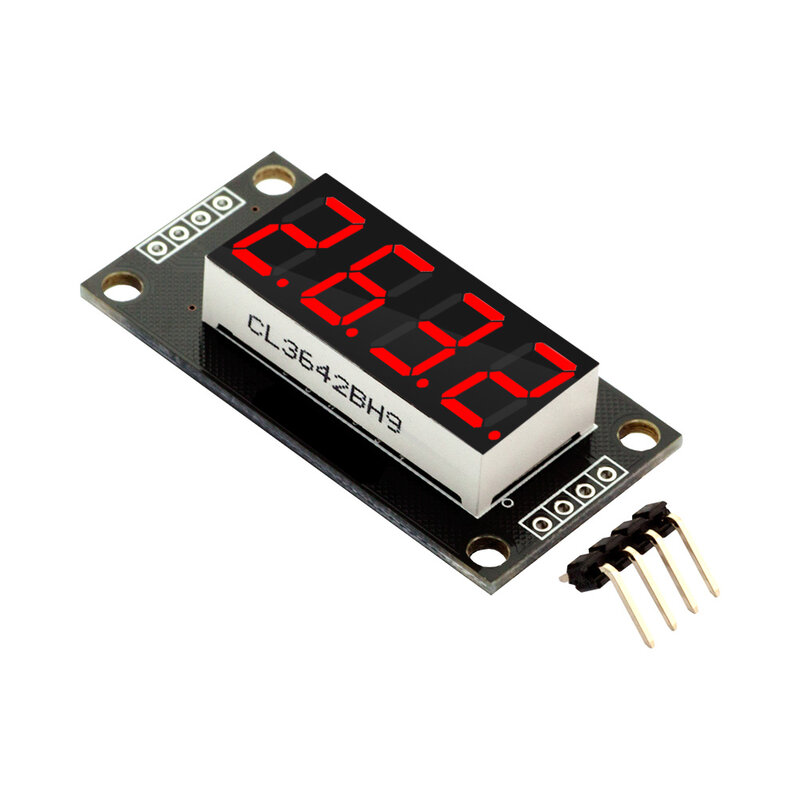 Tubo Digital LED Módulo Board para Arduino, 4 dígitos, tubo de exibição digital, decimal, 7 segmentos, vermelho, verde, amarelo, azul, branco, TM1637, 0, 36 Polegada