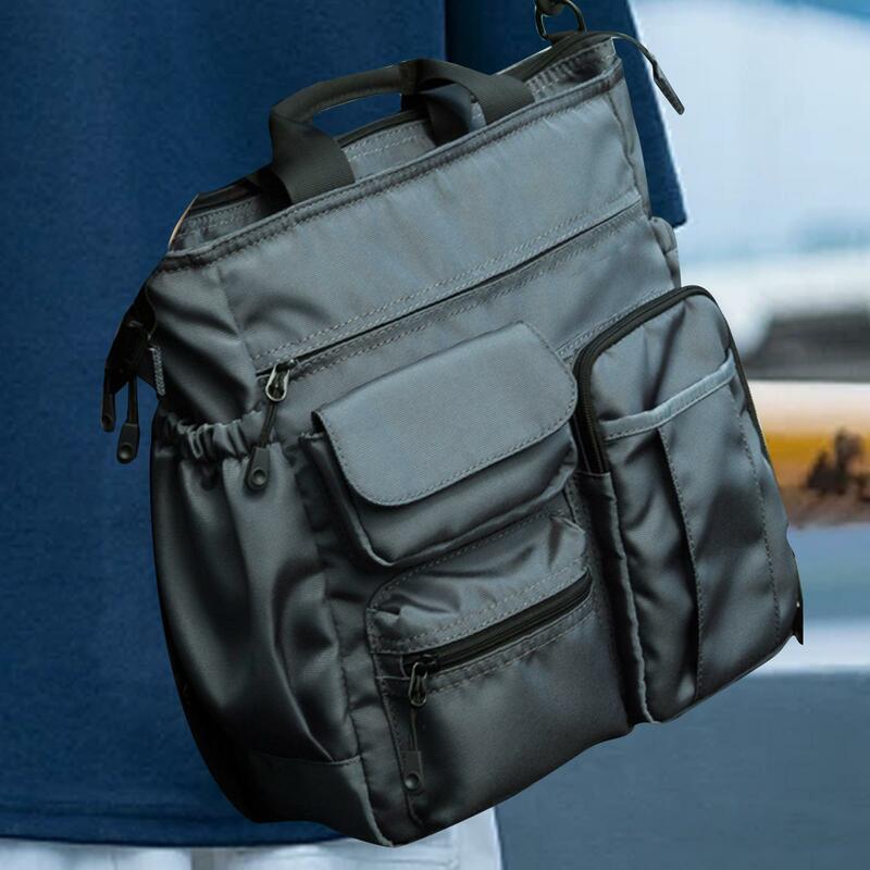 Tas selempang praktis untuk pria, tas bahu praktis untuk Laptop bisnis dengan pegangan, tas tangan selempang untuk pacar, ayah, kerja, kantor