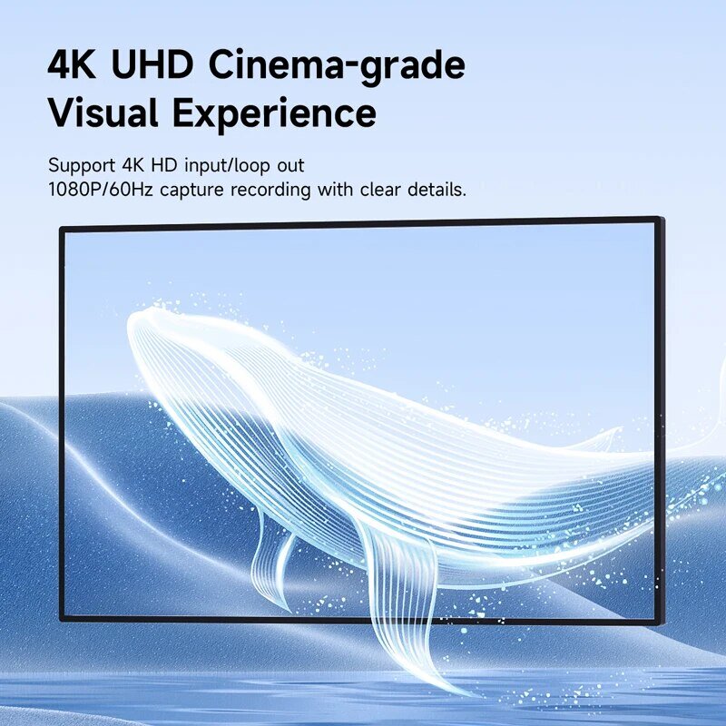 Hagibis การ์ดจับภาพวิดีโอที่รองรับการทำงานกับ HDMI 4K มีลูปสำหรับบันทึกเกมถ่ายทอดสด MS2131 Grabber 1080P สำหรับสวิตช์ PS4/5