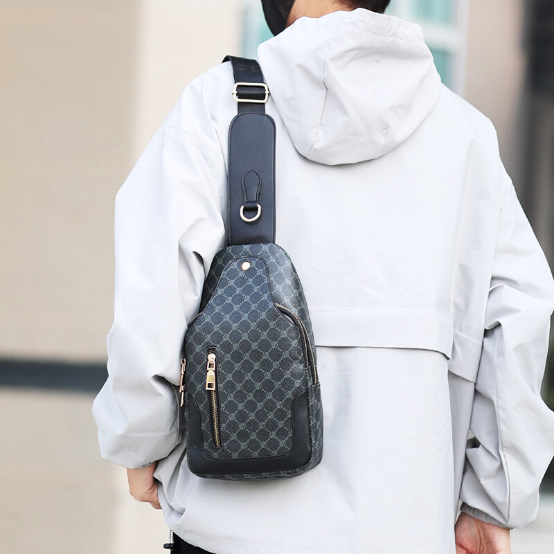 Designer Chest Bags for Men Crossbody Bag Women Sling Pack Leather Luxury Brand Chest Pack Outdoors Short Trip Shoulder Bag
