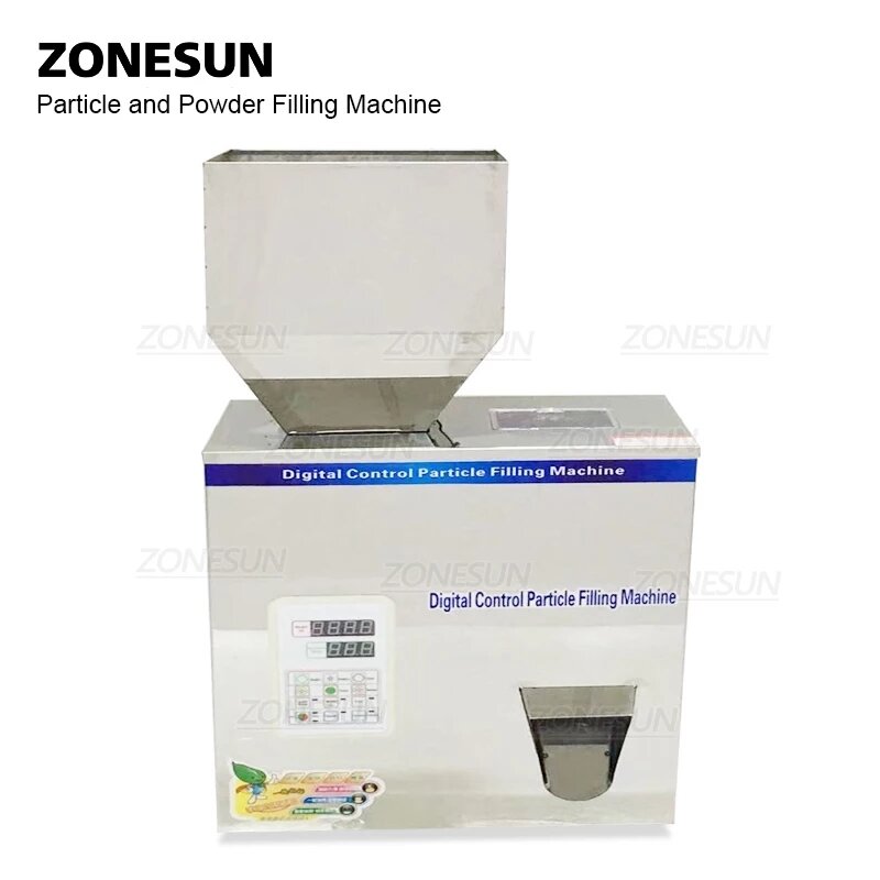 ZONESUN-جهاز ذكي لحشو الطعام بالبودرة ، حقيبة كيس أكياس الحبوب ، وزنها وملء الجهاز ، ZS-500C ، 5-500 جرام