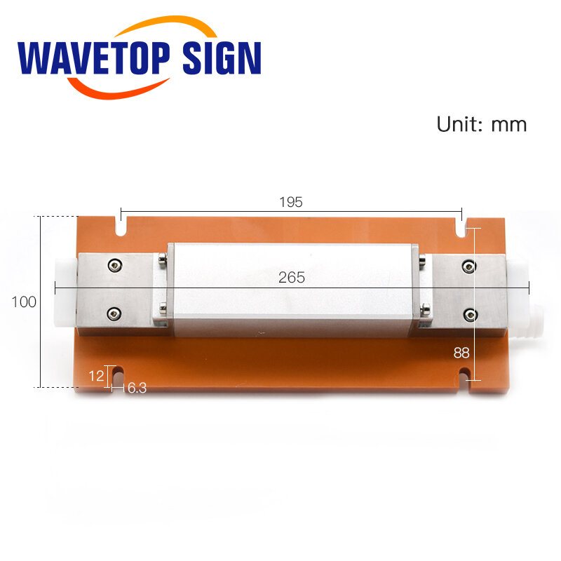 WaveTopSign lampu tunggal keramik rongga menggunakan lampu Xenon 8*125*270mm batang kristal 7x144mm