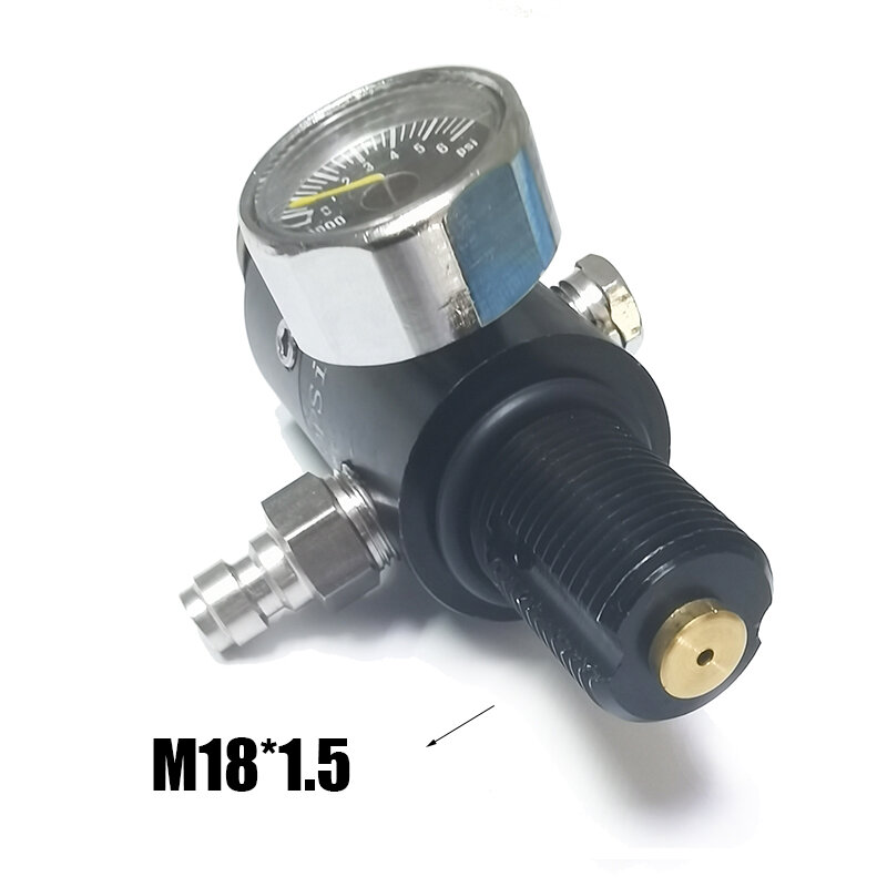 Cilindro M18 * 1.5, ar comprimido regulador, garrafa do tanque, pressão de saída, 800psi a 3000psi, acessórios HPA