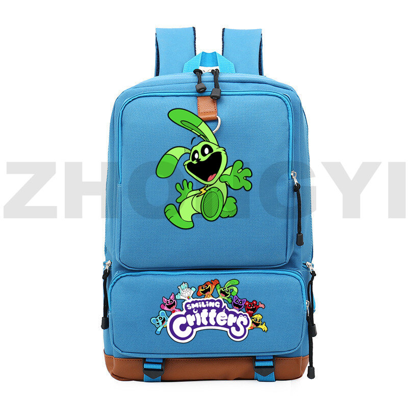 Moda dla chłopców kreskówka uśmiechnięte zwierzątka plecak szkolny dla nastolatek dzieci podstawowe wysokie torby na płótnie Mochila podróży