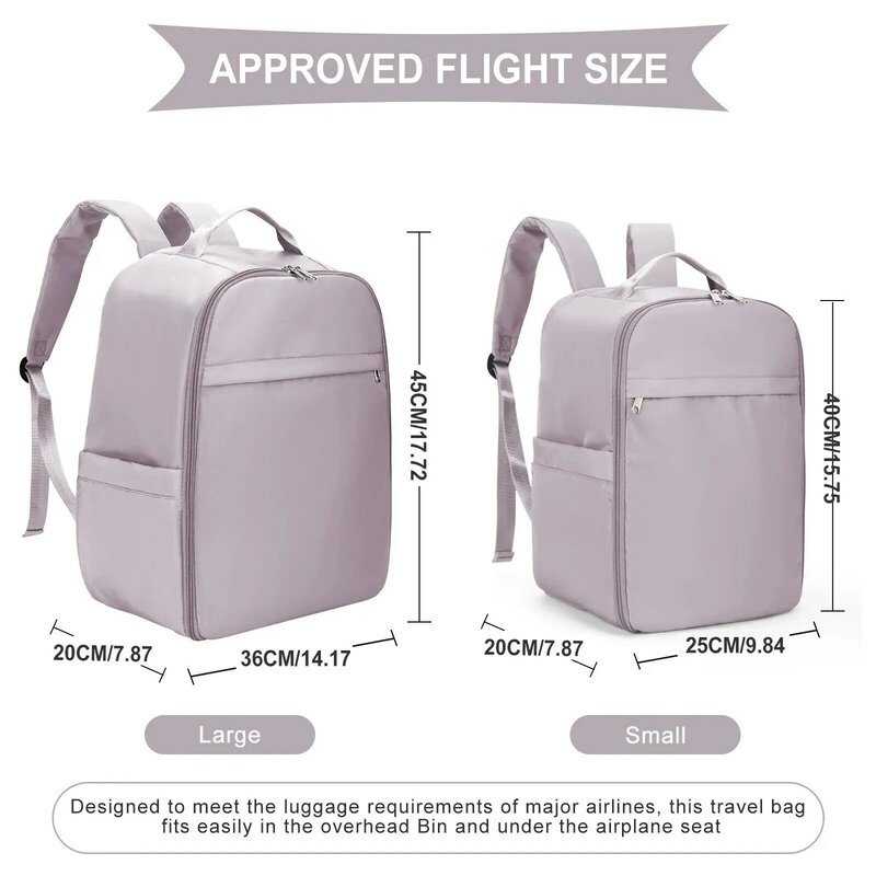Zaino per bagaglio a mano Likros per borsa da cabina airborne 40x20x25, zaino da viaggio per aereo leggero Easyjet 45x36x20