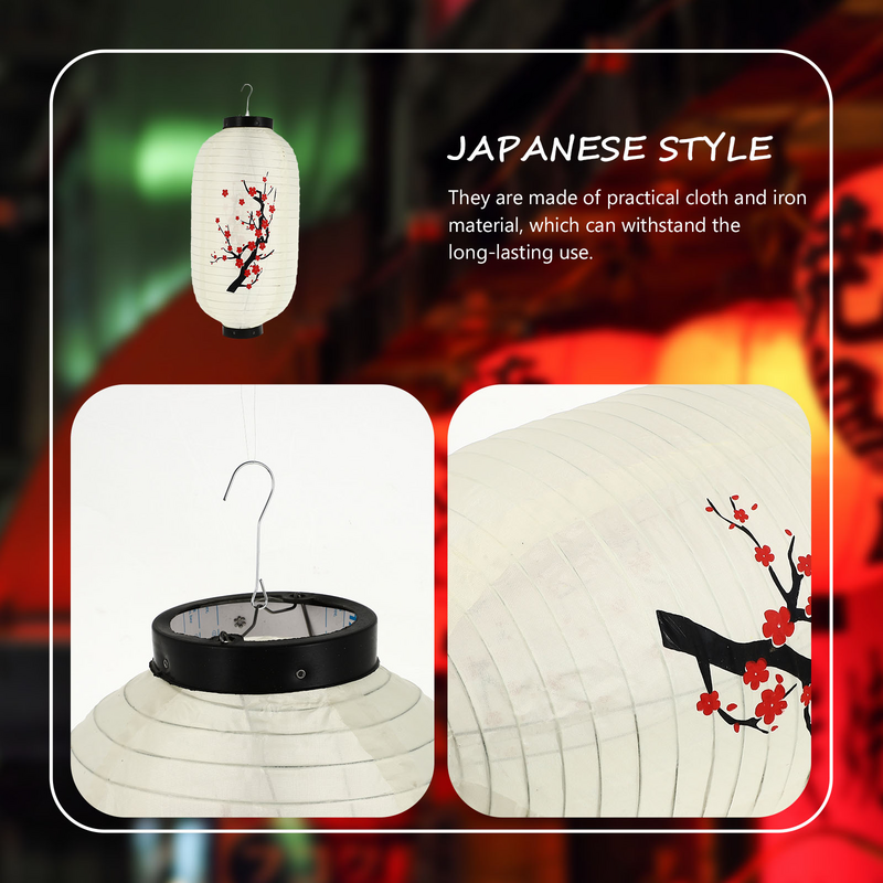 โคมไฟพลัมของตกแต่งโต๊ะโคมไฟกันน้ำโคมไฟแขวนแบบญี่ปุ่นเทศกาลแบบดั้งเดิมสไตล์เหล็กดัดกลางแจ้ง
