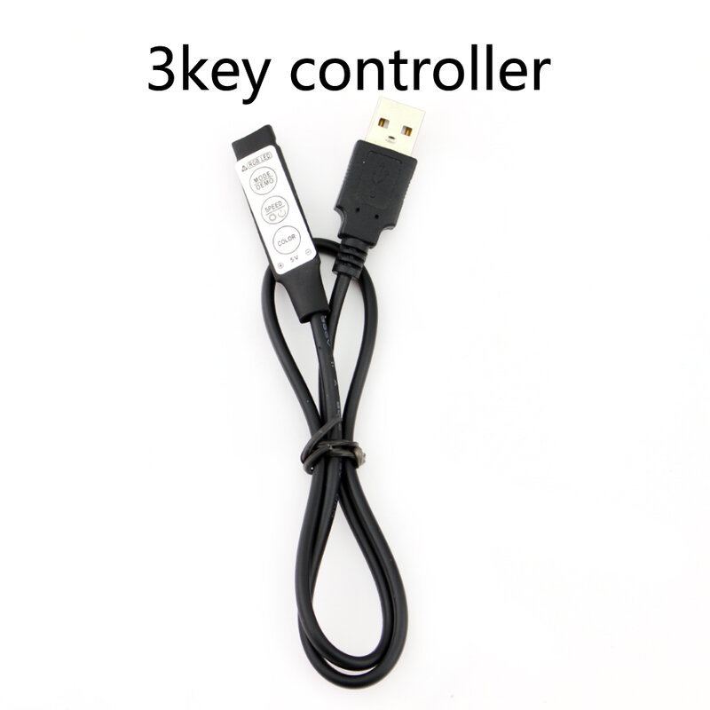 Controle remoto sem fio do rf do ir do controlador da cor do rgb da luz de tira do diodo emissor de luz do usb da c.c. 5v