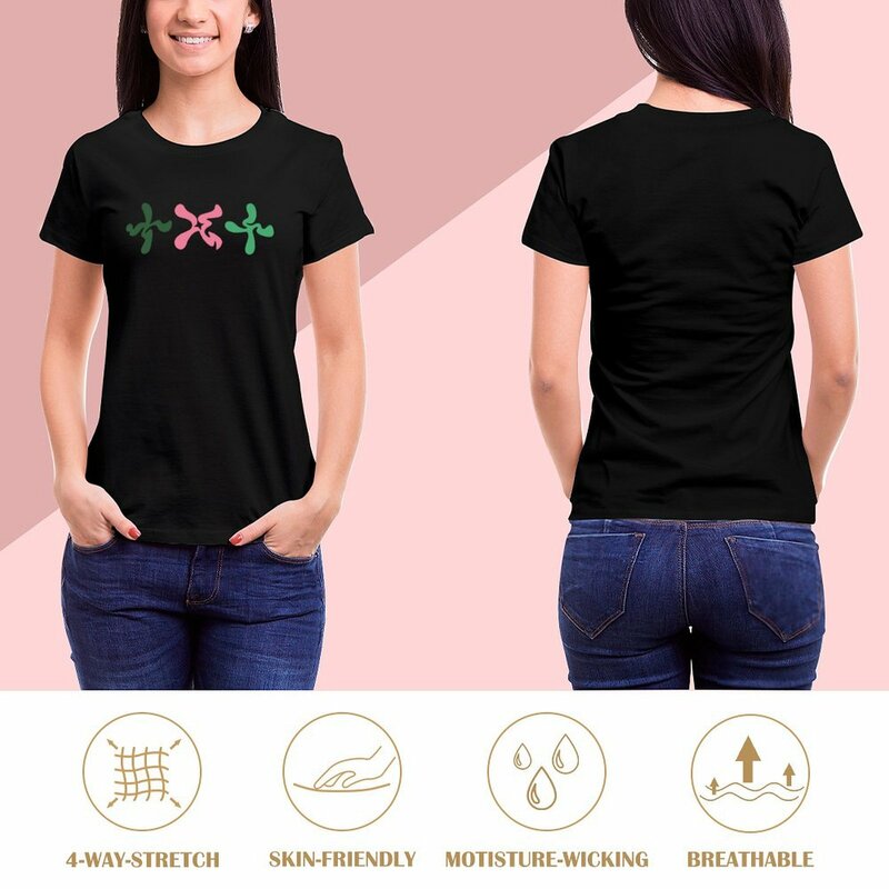 T-shirt com logótipo TXT-Team para mulheres, tops, blusas, t-shirts, pack