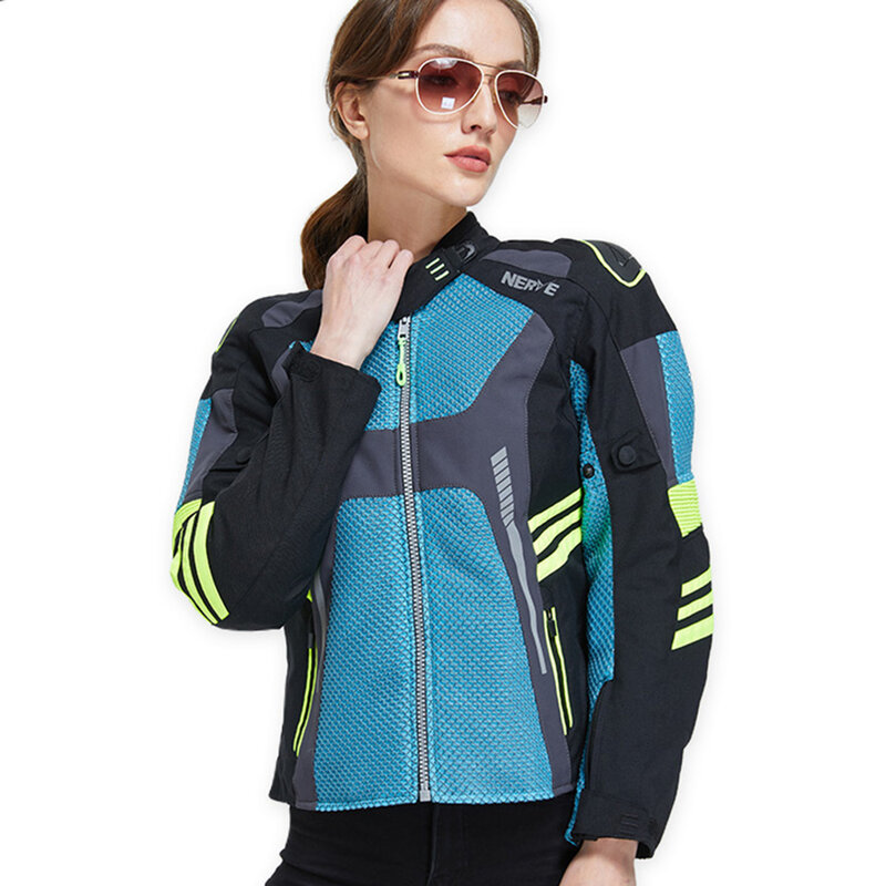 Jaket balap motor wanita, pakaian bersepeda wanita tahan lama kasual jaket balap motor