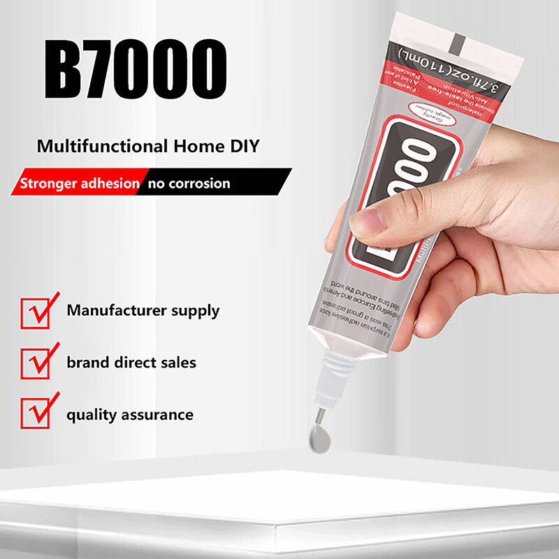 B7000-adhesivo transparente para reparación de teléfonos, adhesivo Universal de plástico y vidrio, B-7000 de pegamento para manualidades con aplicador de precisión