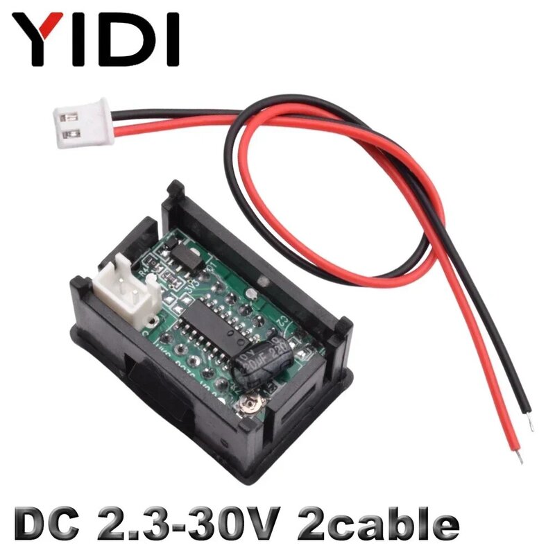 5pcs 0.36 Inch Mini DC 0-100V LED Digital Display Voltmeter Voltage 2.3-30VDC Detector Meter Tester Reading Calibrate for Car