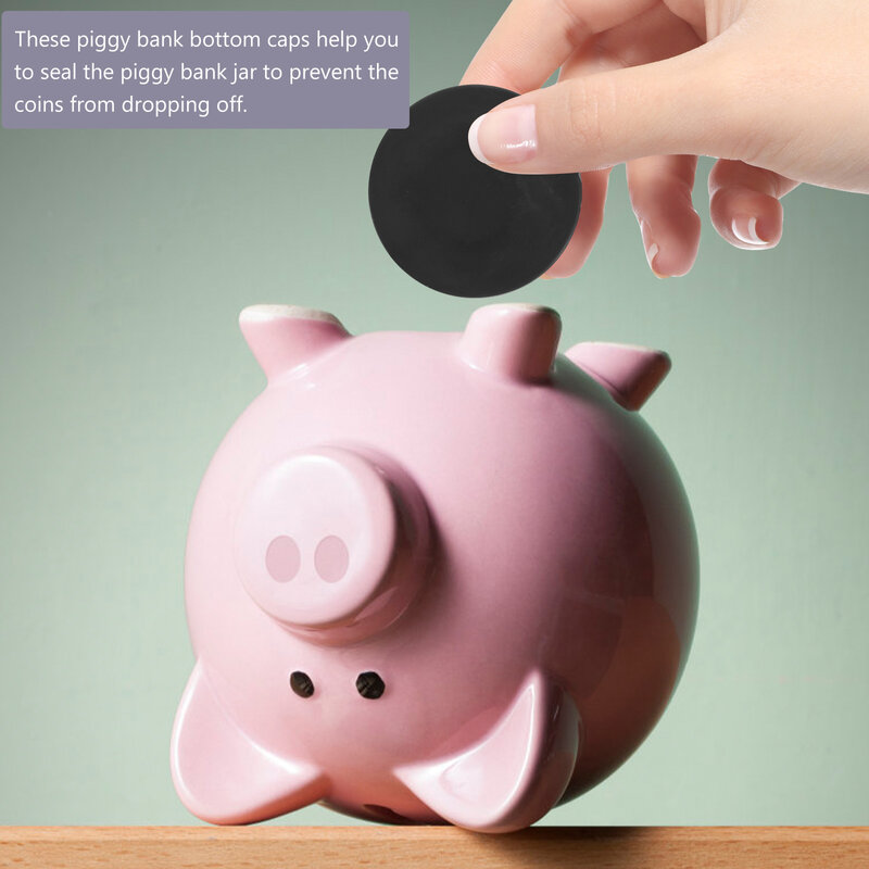 20pcs Piggy Bank Plugs Rubber Money Saving Box Piggy Bank Encerramento Plug Stopper Cover Plug Piggy Bank Plugs Stopper Covers