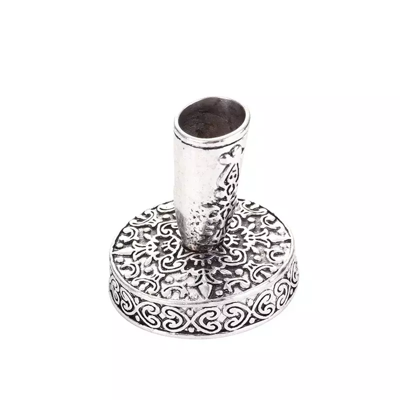 European Vintage Feather Pen Stand Holder Metal Round Magic Fountain Accessories Stainless Steel Stationery Gift School Supplies