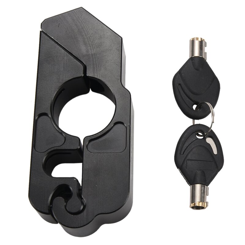 Pegangan gagang aluminium kunci keamanan setang Handset kunci tuas rem cocok untuk skuter sepeda motor sepeda