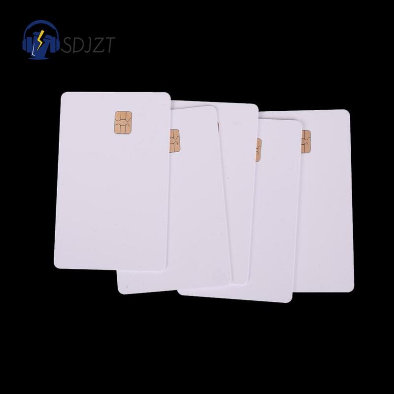 5 Pcs White Contact Sle4428 Chip Smart IC Blank PVC Card con SLE4442 Chip Blank Smart Card Contact IC Card Safety Hot