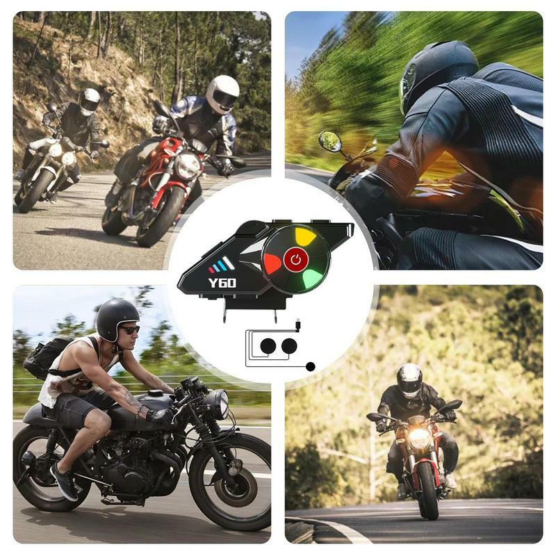 Impermeável Motocicleta Intercom, High Standby Time Headset, Music Stream, Inteligente BT Ear Buds, Redução de Ruído Bike Headphones