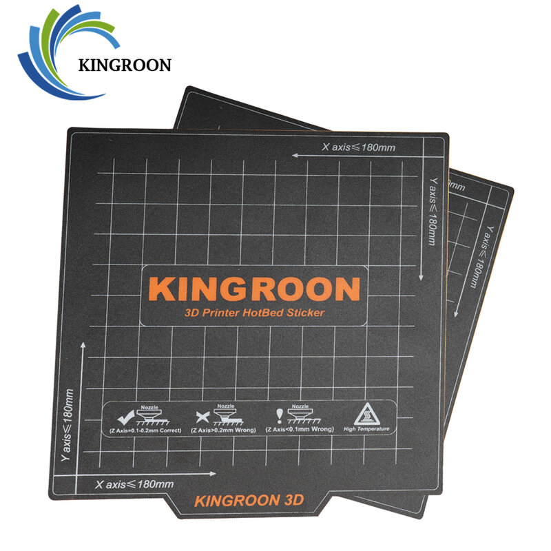 KINGROON Flexible Magnetic Heatbed 180x180/235x235mm 3D Printer Hot bed Sheet A+B Soft Magnet Build Plate For KP3S KP5L Ender 3
