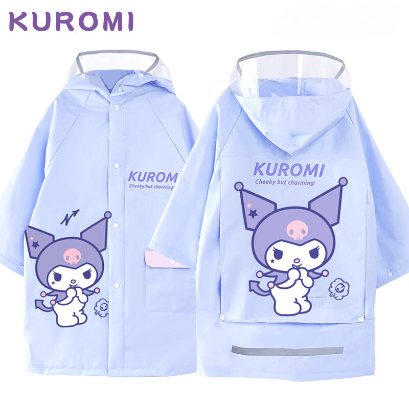 Kawaii Sanrio Kuromi My Melody Hello Kitty Cute Cartoon bambino impermeabile studente Poncho Outdoor Water Proof Anime periferiche regalo