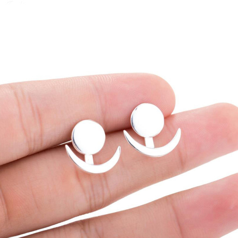 Earrings For Women Geometric Round Earrings Personalized Fashion Crescent Moon Cute Earrings Gift