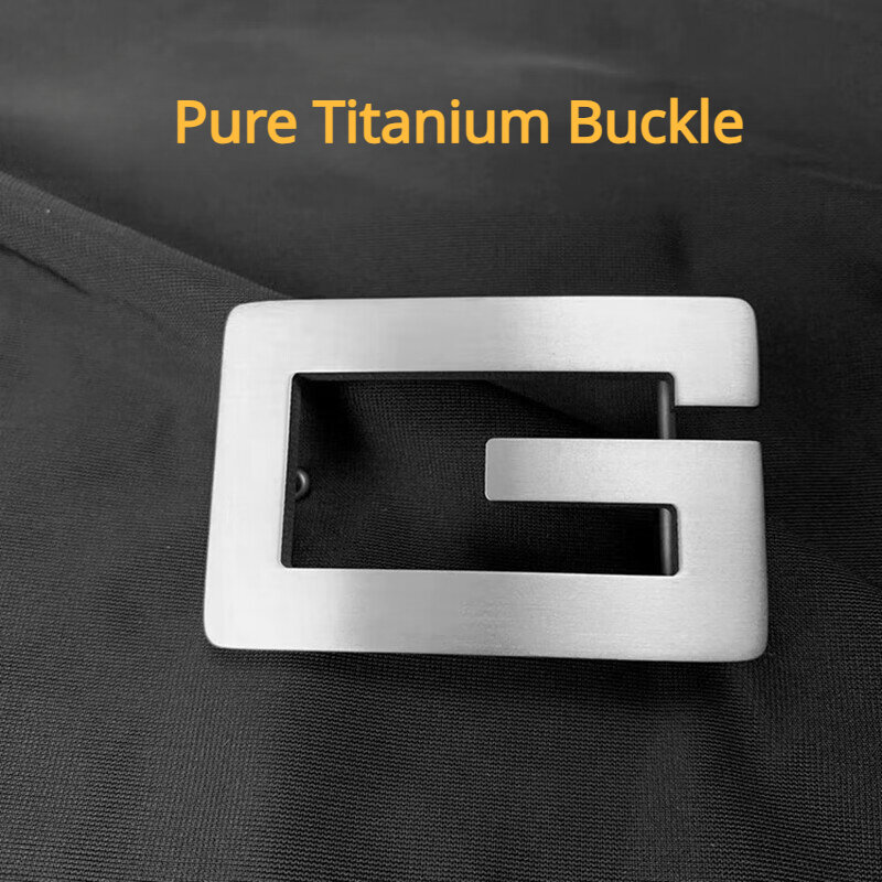 Gesper sabuk Titanium murni untuk pria, gesper sabuk Pin dalam, jins Anti alergi 35 mm 38mm, aksesori kerajinan kulit, hadiah terbaik