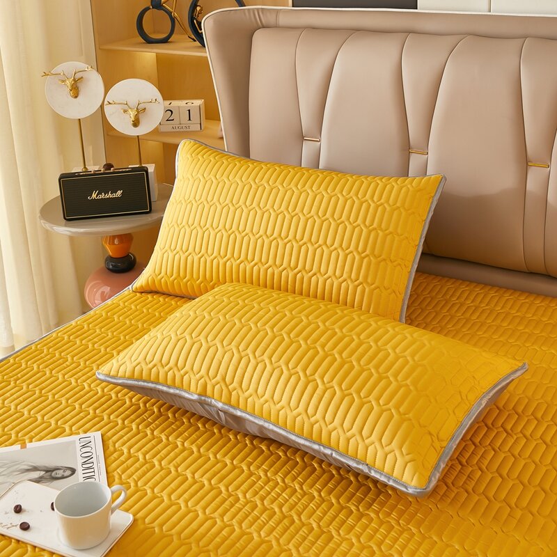 Bonenjoy-funda de almohada de látex para el hogar, funda de almohada acolchada sólida de 48x74cm con refrigeración de hielo para verano